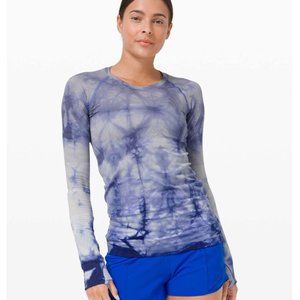Lululemon Swiftly Tech Long Sleeve 2.0 Shibori Stripe Midnight Orchid